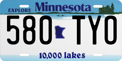 MN license plate 580TYO