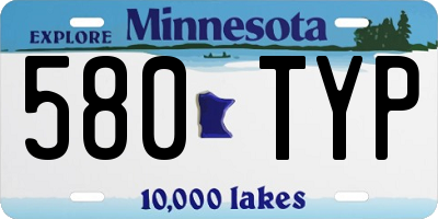 MN license plate 580TYP