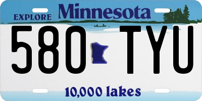 MN license plate 580TYU
