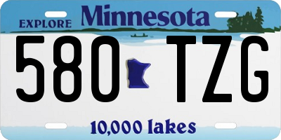 MN license plate 580TZG
