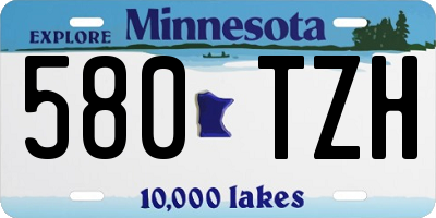 MN license plate 580TZH