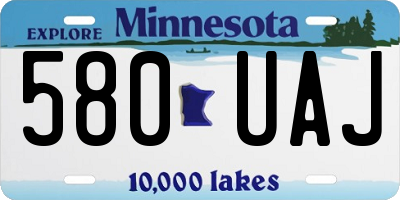 MN license plate 580UAJ