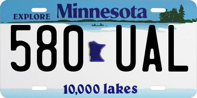 MN license plate 580UAL