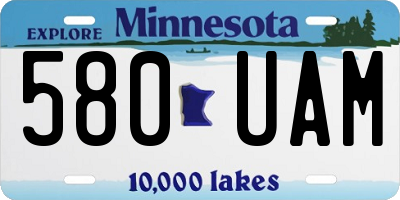 MN license plate 580UAM