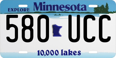 MN license plate 580UCC