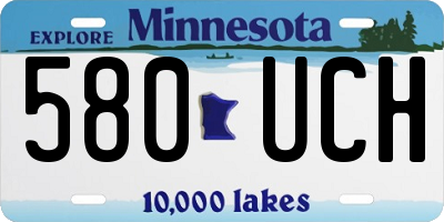 MN license plate 580UCH