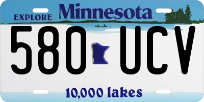 MN license plate 580UCV