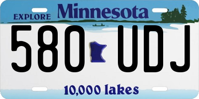 MN license plate 580UDJ