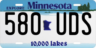 MN license plate 580UDS