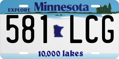 MN license plate 581LCG