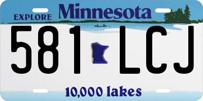 MN license plate 581LCJ