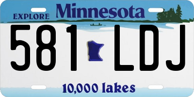 MN license plate 581LDJ