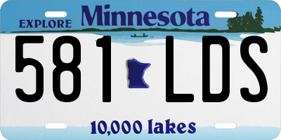 MN license plate 581LDS