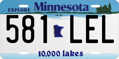 MN license plate 581LEL