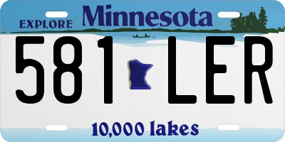 MN license plate 581LER