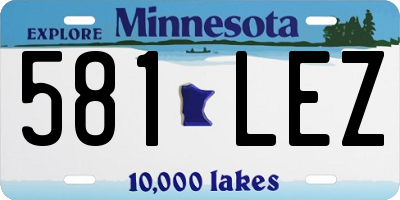 MN license plate 581LEZ