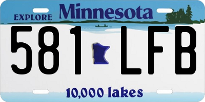 MN license plate 581LFB
