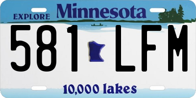 MN license plate 581LFM