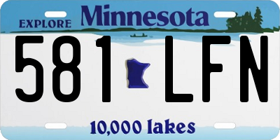 MN license plate 581LFN
