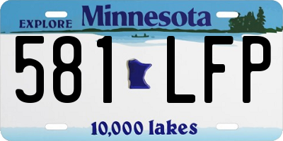 MN license plate 581LFP