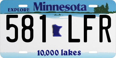 MN license plate 581LFR