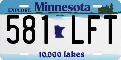 MN license plate 581LFT
