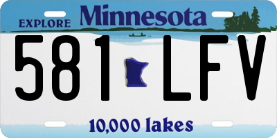 MN license plate 581LFV