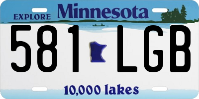 MN license plate 581LGB