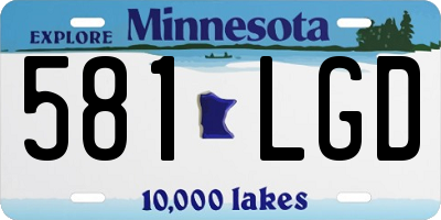 MN license plate 581LGD