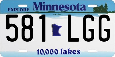 MN license plate 581LGG