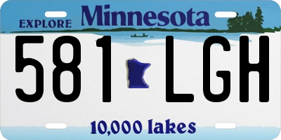 MN license plate 581LGH