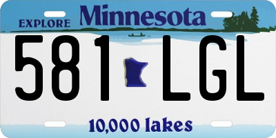 MN license plate 581LGL