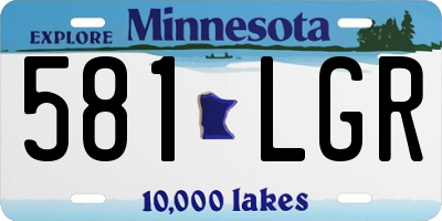 MN license plate 581LGR