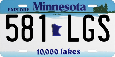 MN license plate 581LGS