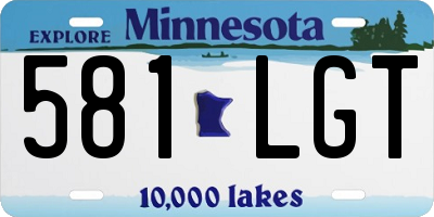 MN license plate 581LGT