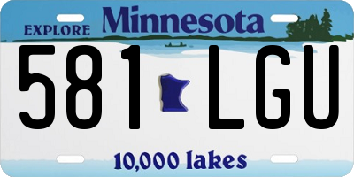 MN license plate 581LGU