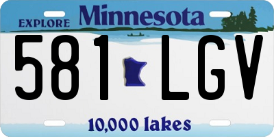 MN license plate 581LGV