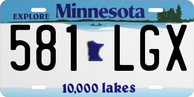 MN license plate 581LGX