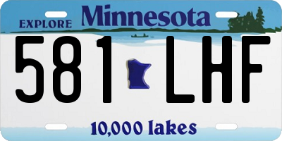 MN license plate 581LHF