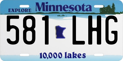 MN license plate 581LHG