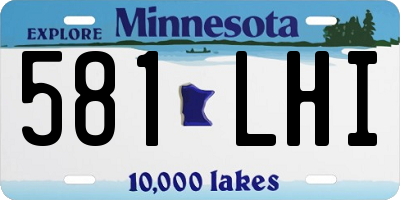 MN license plate 581LHI