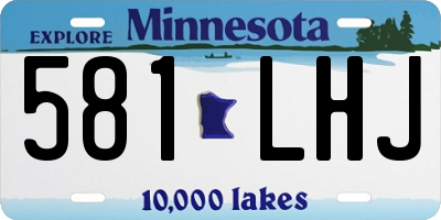 MN license plate 581LHJ