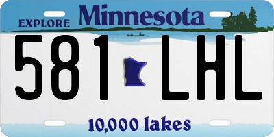 MN license plate 581LHL