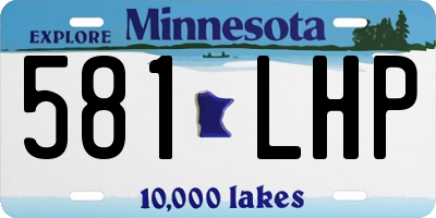 MN license plate 581LHP