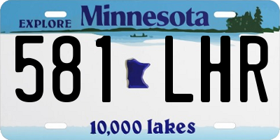 MN license plate 581LHR