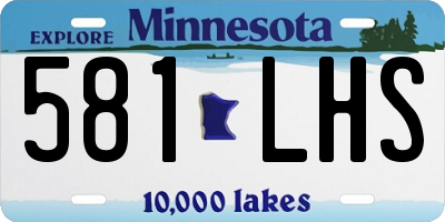 MN license plate 581LHS
