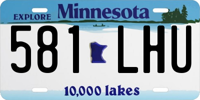 MN license plate 581LHU