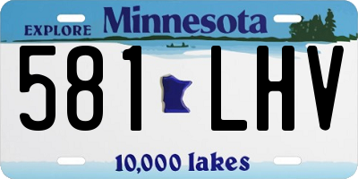 MN license plate 581LHV
