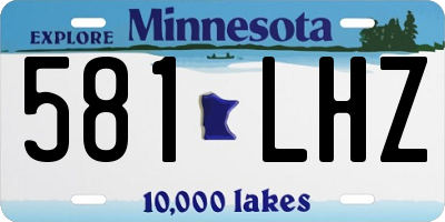 MN license plate 581LHZ