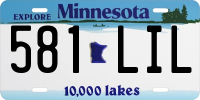 MN license plate 581LIL